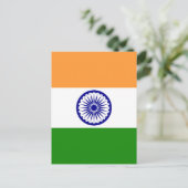 Indiase vlag briefkaart (Staand voorkant)