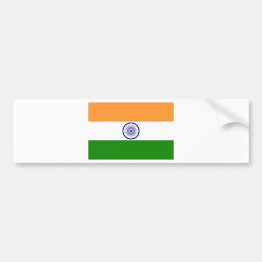 Indiase vlag bumpersticker (Voorkant)