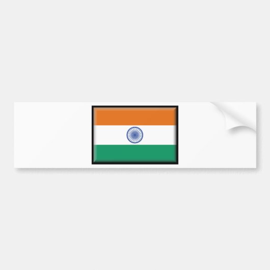 Indiase vlag bumpersticker (Voorkant)