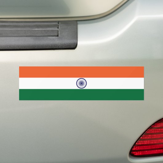 Indiase vlag bumpersticker (Op auto)
