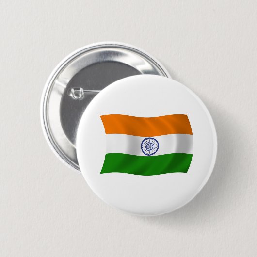 Indiase vlag Button (Voorkant /achterkant)