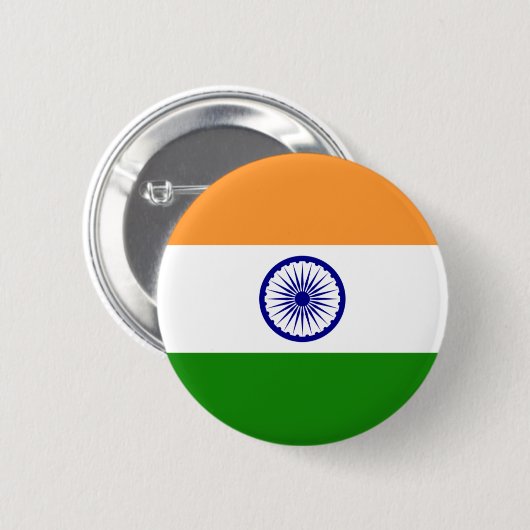 Indiase vlag Button (Voorkant /achterkant)