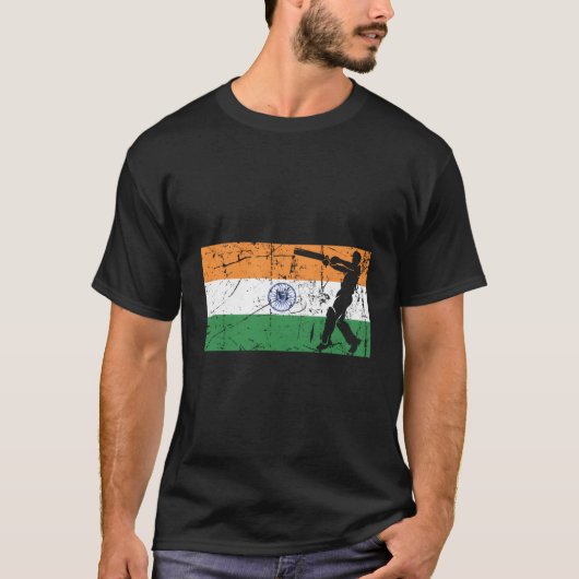 Indiase vlag - Cricket T-shirt (Voorkant)