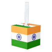 Indiase vlag decoratie (Voorkant hoekig)