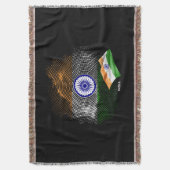 Indiase vlag deken (Voorkant Verticaal)