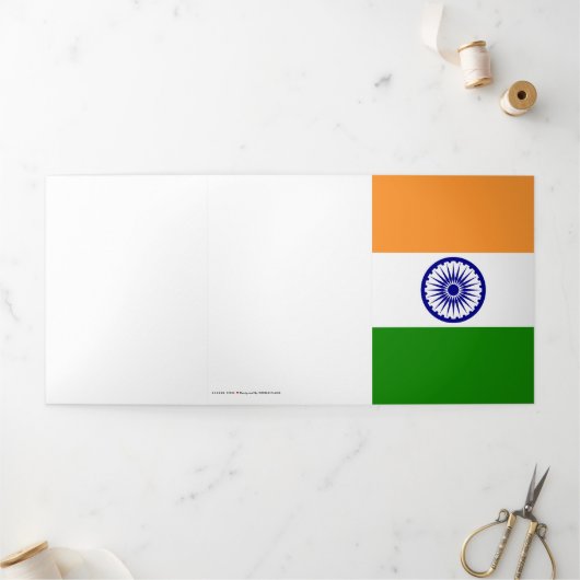 Indiase vlag drieluik kaart (Buitenkant)