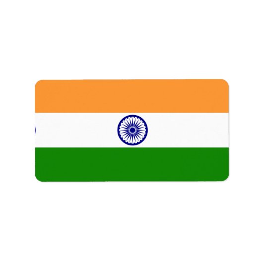 Indiase vlag etiket (Voorkant)