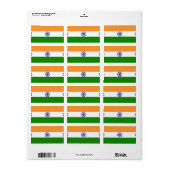 Indiase vlag etiket (Full Sheet)