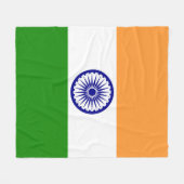 Indiase vlag fleece deken (Voorkant (Horizontaal))