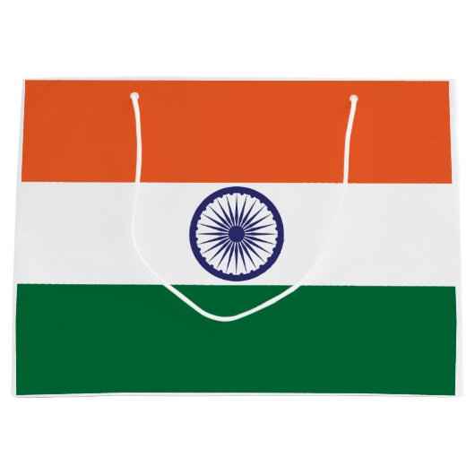 Indiase vlag groot cadeauzakje (Voorkant)