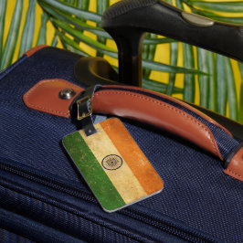 Indiase vlag Grunge Bagagelabel