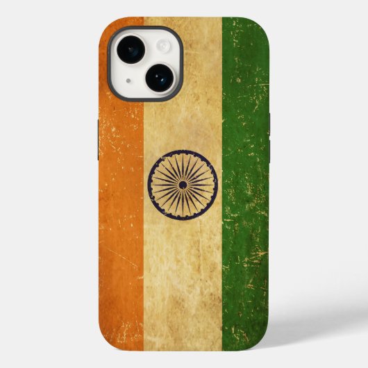 Indiase vlag Grunge Case-Mate iPhone Case (Achterkant)