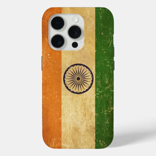 Indiase vlag Grunge Case-Mate iPhone Case (Achterkant)