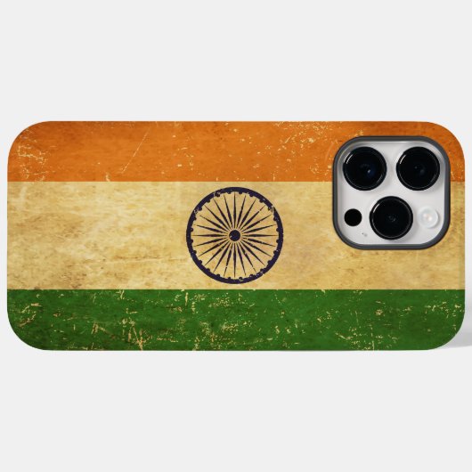 Indiase vlag  Grunge Case-Mate iPhone Case (Achterkant (horizontaal))