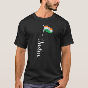 Indiase Vlag Handtekening India Vlaggenmast voor M T-shirt