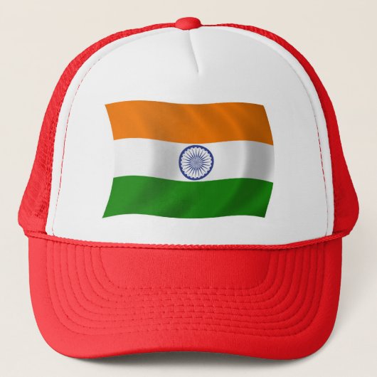 Indiase vlag hoed trucker pet (Voorkant)