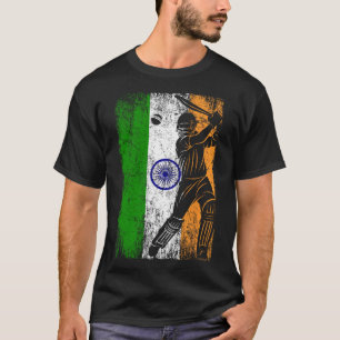 Indiase Vlag Indiase Cricket Jersey Fan Speler Coa T-shirt