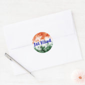 Indiase vlag Jai Hind Ronde Sticker (Envelop)
