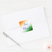 Indiase vlag Jai Hind Vierkante Sticker (Envelop)