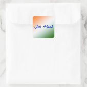 Indiase vlag Jai Hind Vierkante Sticker (Tas)