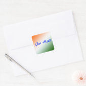 Indiase vlag Jai Hind Vierkante Sticker (Envelop)
