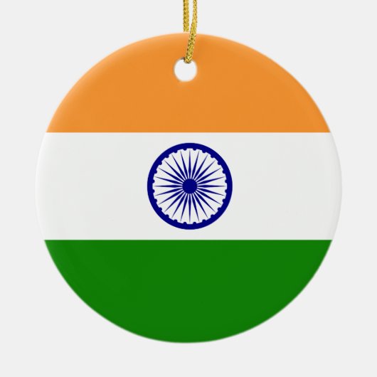 Indiase vlag keramisch ornament (Voorkant)