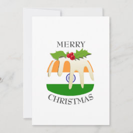 INDIASE VLAG | kerstpudding | feestelijk Feestdagenkaart