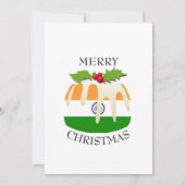 INDIASE VLAG | kerstpudding | feestelijk Feestdagenkaart (Voorkant)