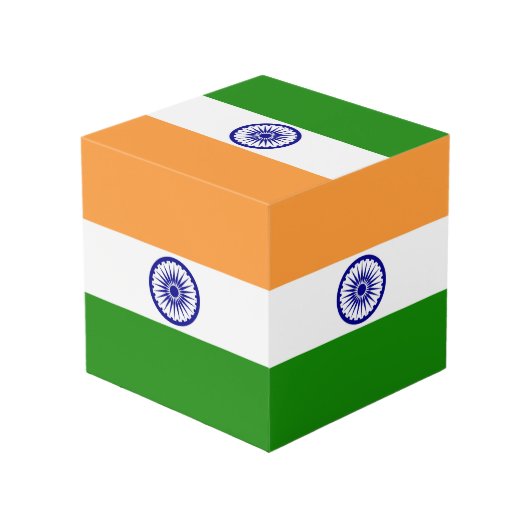 Indiase vlag kubus (Achter hoekig)