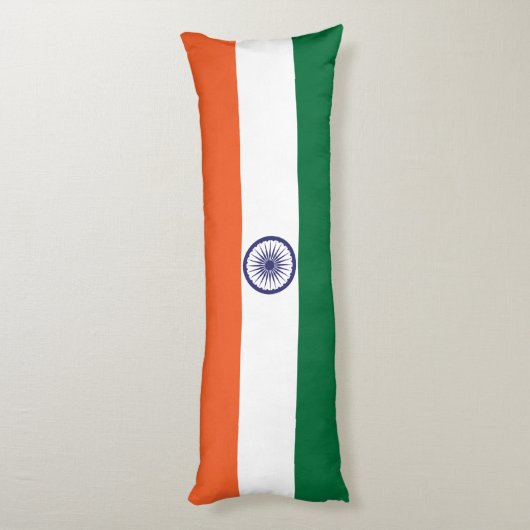 Indiase vlag lichaamskussen (Achterkant (Verticaal))