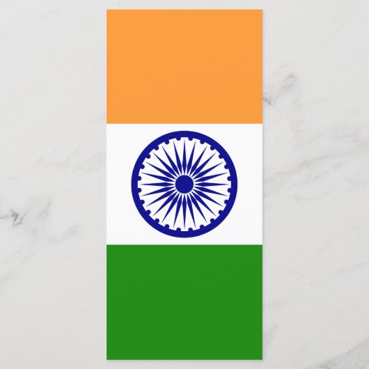 Indiase vlag menu (Achterkant)