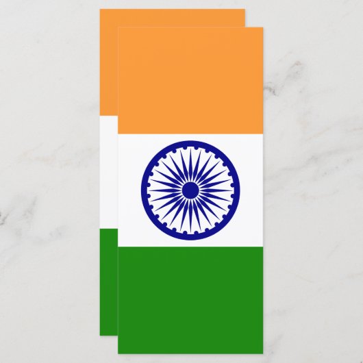 Indiase vlag menu (Voorkant / Achterkant)