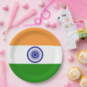 Indiase vlag papieren bordje (Feest)