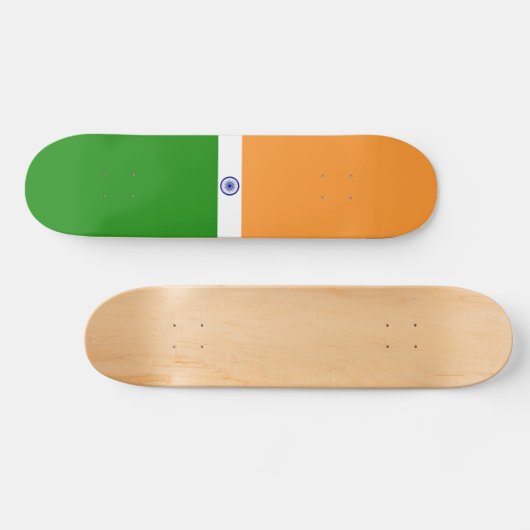 Indiase vlag persoonlijk skateboard (Horizontaal)