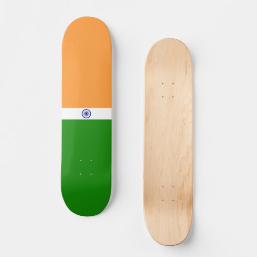 Indiase vlag persoonlijk skateboard (Voorkant)