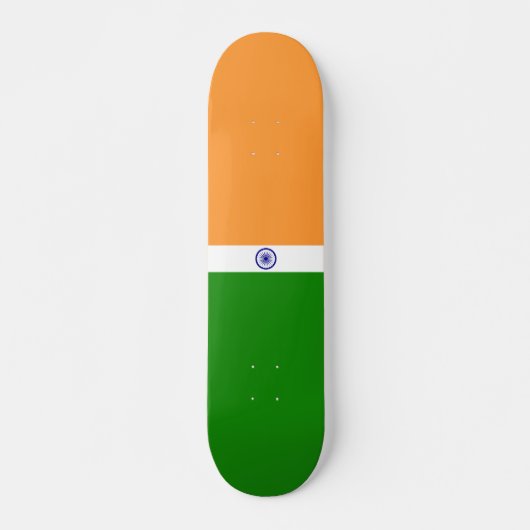 Indiase vlag persoonlijk skateboard (Voorkant)
