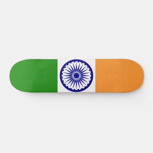 Indiase vlag persoonlijk skateboard (Horizontaal)