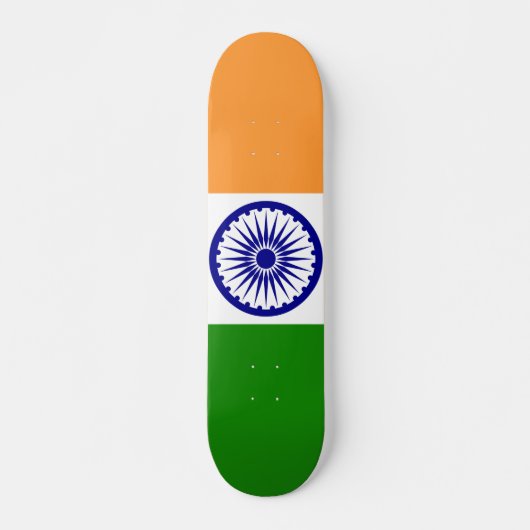 Indiase vlag persoonlijk skateboard (Voorkant)