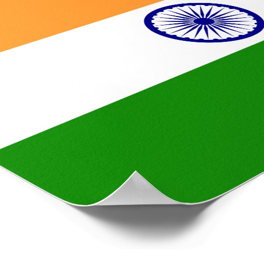 Indiase vlag poster (Hoek)
