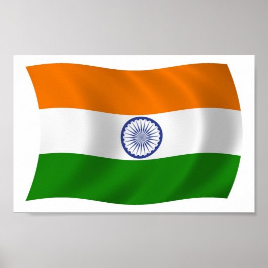 Indiase vlag — Poster afdrukken (Voorkant)