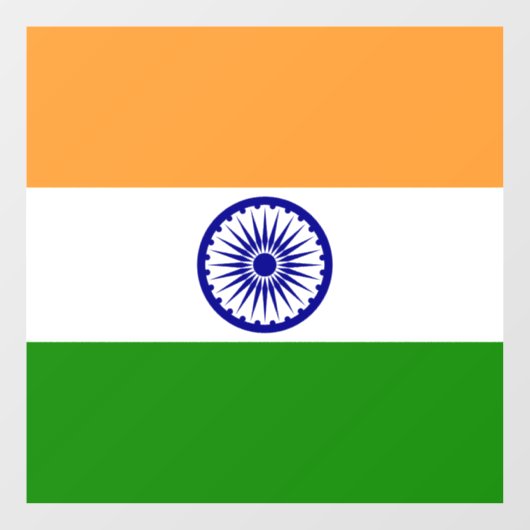 Indiase vlag raamsticker (Vel)