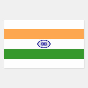 Indiase vlag rechthoekige sticker