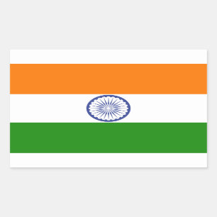 Indiase vlag rechthoekige sticker