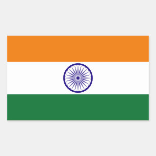 Indiase vlag rechthoekige sticker