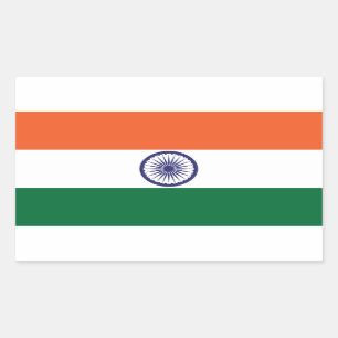 Indiase vlag rechthoekige sticker