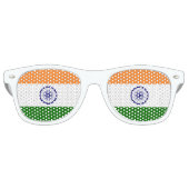 Indiase vlag retro zonnebril (Voorkant)