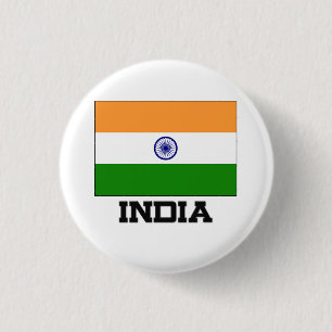 Indiase vlag ronde button 3,2 cm