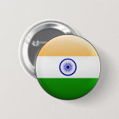 Indiase vlag ronde button 5,7 cm (Voorkant /achterkant)