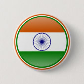 Indiase vlag ronde button 5,7 cm (Voorkant)