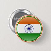 Indiase vlag ronde button 5,7 cm (Voorkant /achterkant)